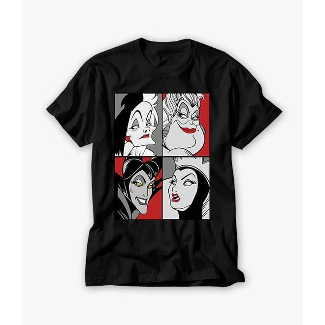 Camiseta Vilãs Rainha má Cruella Malevola Ursula Evil queen maleficent Cruella devil