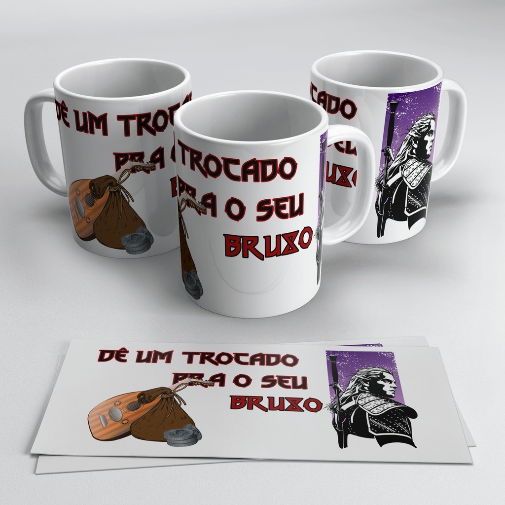 Caneca The Witcher De Um Trocado Pra O Seu Bruxo