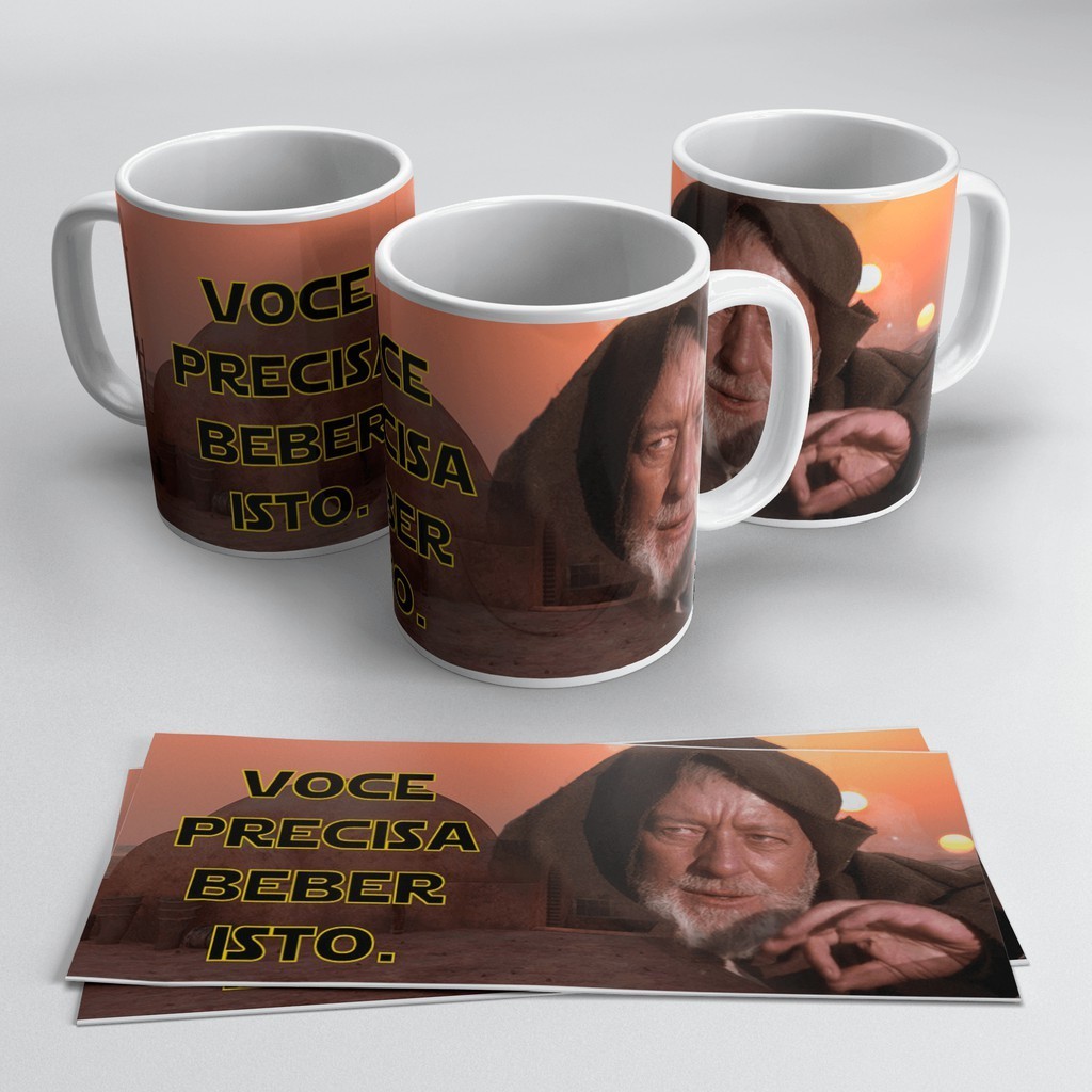 Caneca Star Wars Obi Wan Kenobi Você Precisa Beber Isto Geek