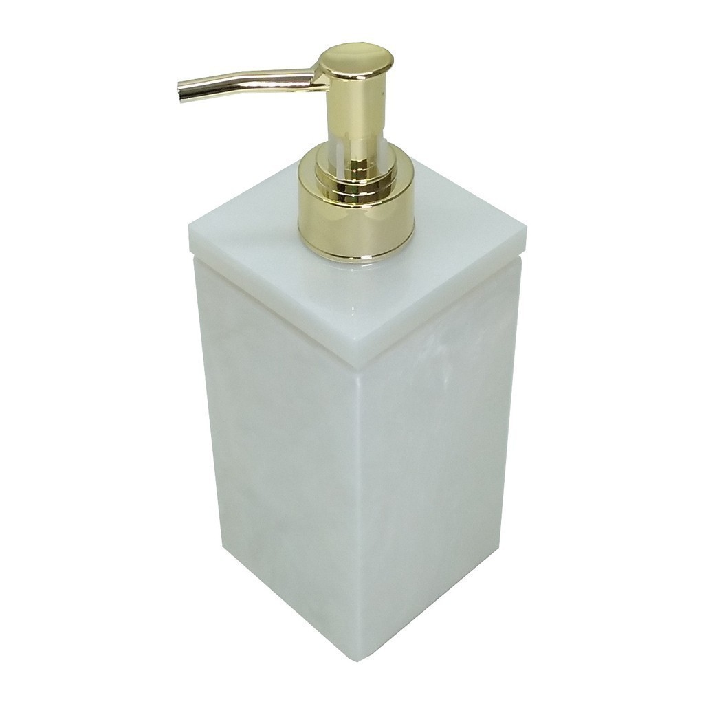 Saboneteira Líquida Clean Decor ABS Gold Pérola