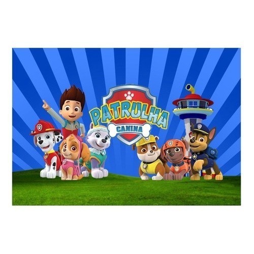 Papel de Arroz para Bolo de Aniversário Patrulha Canina - Modelo 7