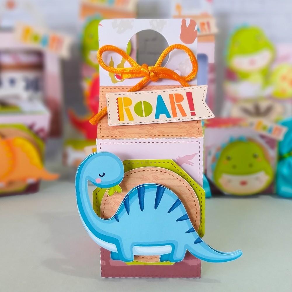 Caixas Personalizadas 3D Tema Dino Baby / Dinossauros – Festa Infantil / Aniversário - Envio Rápido