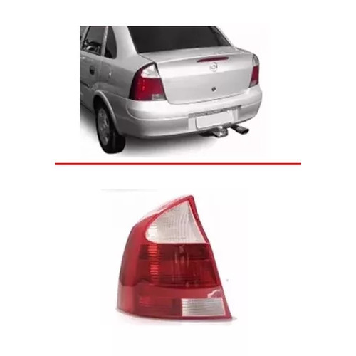 Lanterna Traseira Corsa Sedan 2003 A 2011 Bicolor Esquerdo