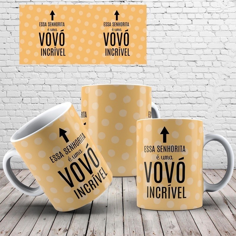 Caneca Dia dos Avós - Vovó Incrivel + Caixinha Op. 01