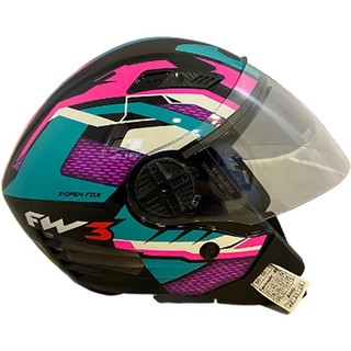 CAPACETE FW3 X OPEN UP FOX AZUL TIFFANY 060 em Oferta na Shopee