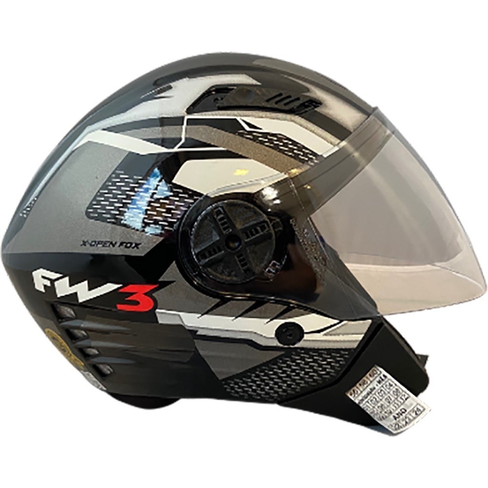 CAPACETE FW3 X OPEN UP FOX GRAFITE N 058