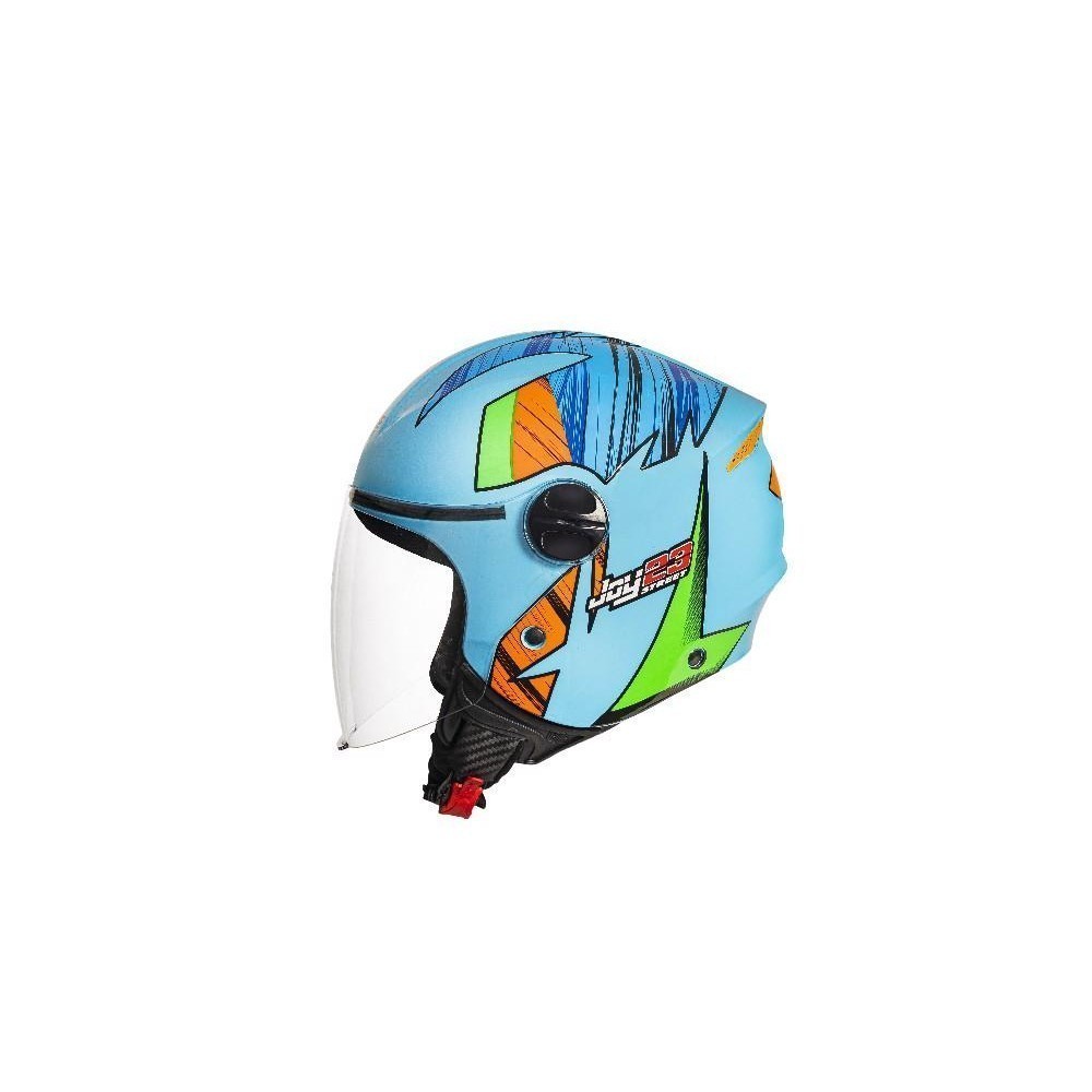 Capacete Aberto Moto Taurus Joy23 Street Art Azul Fosco em Oferta na Shopee