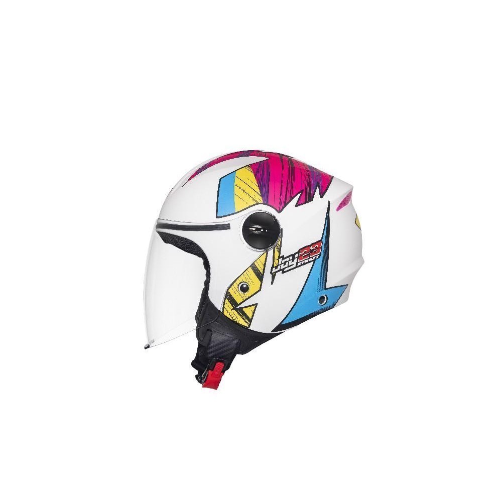 Capacete Aberto Moto Taurus JOY23 STREET ART BRANCO FOSCO 56