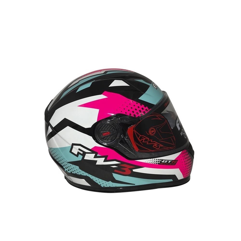 CAPACETE FW3 - GTN SUPER AZUL/ROSA/BRANCO N 056 em Oferta na Shopee