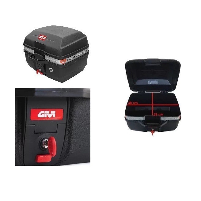 Bau Bauleto Moto Com Base Para Bagageiro Give Traffic Monolock 27 Litros - E27M - Givi em Oferta na Shopee