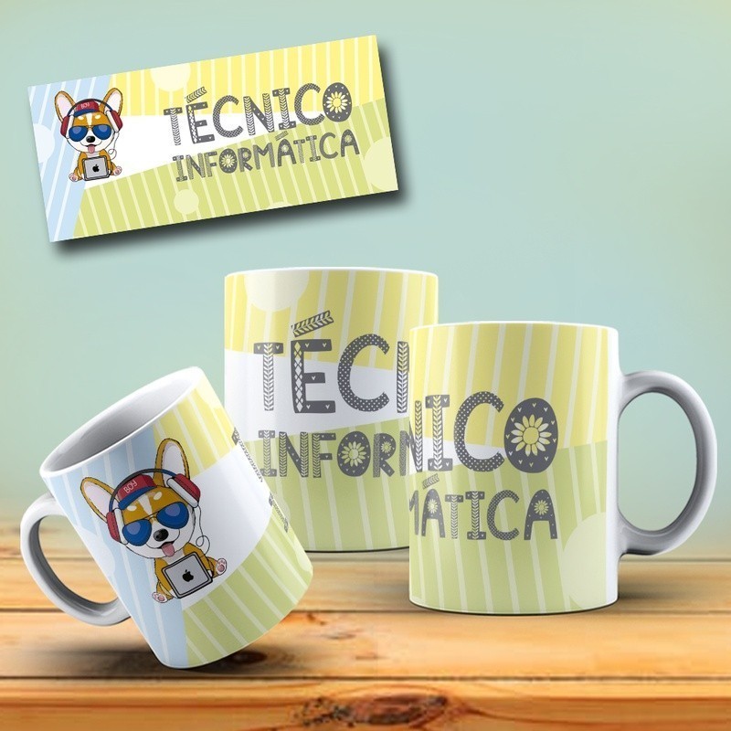 Caneca Profissão Técnico Informática + Caixinha