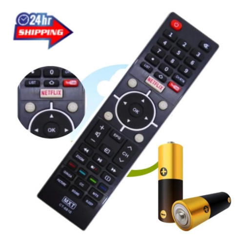 02 unidades Controle Remoto Compatível Tv Semp Toshiba Led Smart Netflix