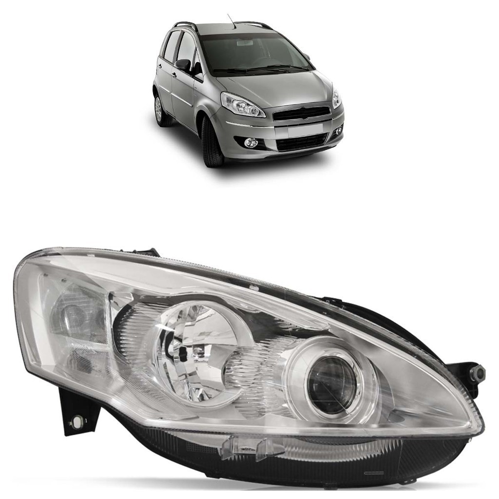 Farol Dianteiro Idea 2011 2012 2013 2014 2015 2016 Máscara Cromada - Spare Parts and Accessories for Vehicles
