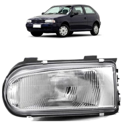 Farol Dianteiro Gol 1995 1996 1997 1998 1999 Máscara Cromada Foco Simples Lente Estriada