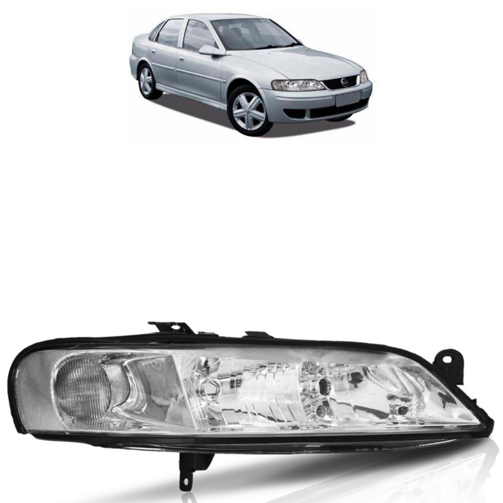 Farol Dianteiro Vectra Millenium 2000 2001 2002 2003 2004 2005 Máscara Cromada