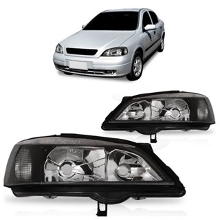 Farol Dianteiro Astra 1998 1999 2000 2001 2002 Máscara Negra Foco Duplo Lente Lisa Acrilico em Oferta na Shopee
