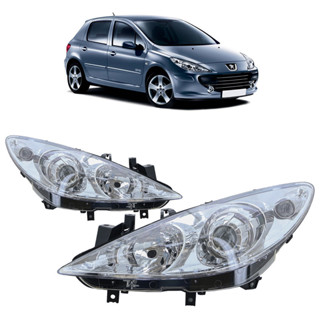 Farol Dianteiro 307 2007 2008 2009 2010 2011 2012 Máscara Cromada em Oferta na Shopee