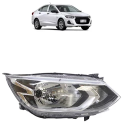 Farol Dianteiro Onix 2020 2021 2022 2023 2024 Máscara Cromada Lente Lisa Acrilico