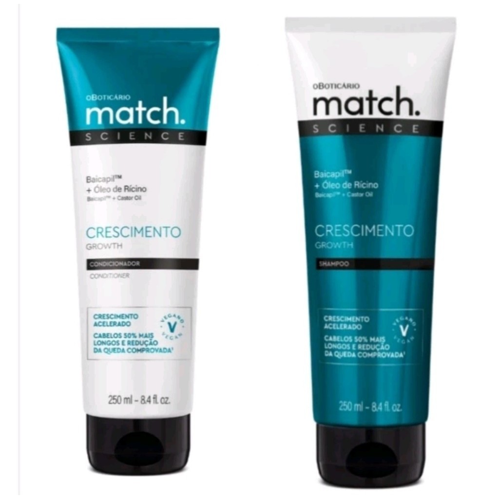 Detalhes do SHAMPOO MATCH TONICO crescimento o boticario LUMINA