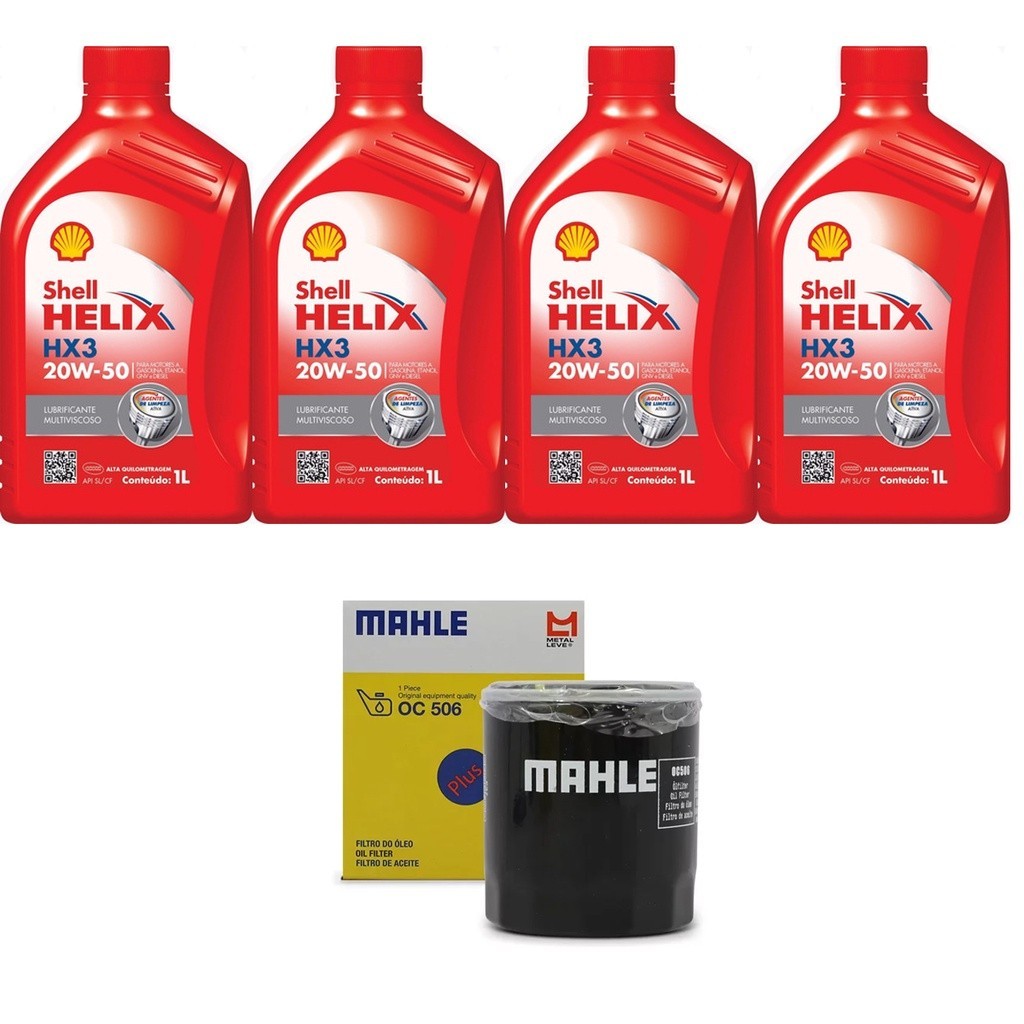 Kit Troca Óleo Shell 20w50 Fiat Uno 1.0 Fiasa 1997/2004 em Oferta na Shopee