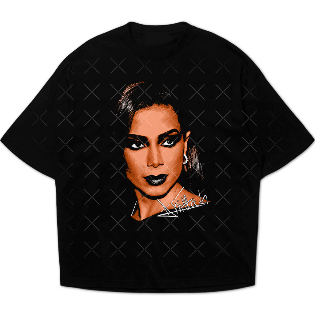 Camisa Básica Camiseta Anitta Cantora 90s Pop Downtown Envolver - Arcaic