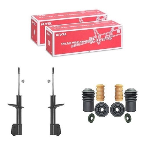 2 Amortecedores Dianteiros Kayaba + Kits Sandero 07/14