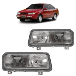 Par Farol Dianteiro Passat 1993 1994 1995 1996 Máscara Cromada Foco Duplo Transparente