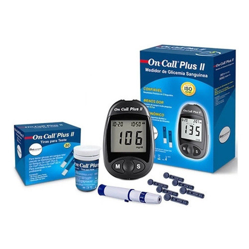 Kit Glicosimetro Oncall Plus + 50 Tiras Oncall Plus