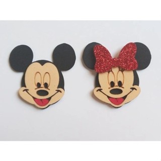 50 Peças - Apliques Temáticos Em Eva para acessorios pet (minnie/mickey) em Oferta na Shopee