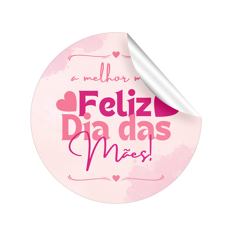 Tags adesivos redondo dia das Mães 40 unid em Oferta na Shopee