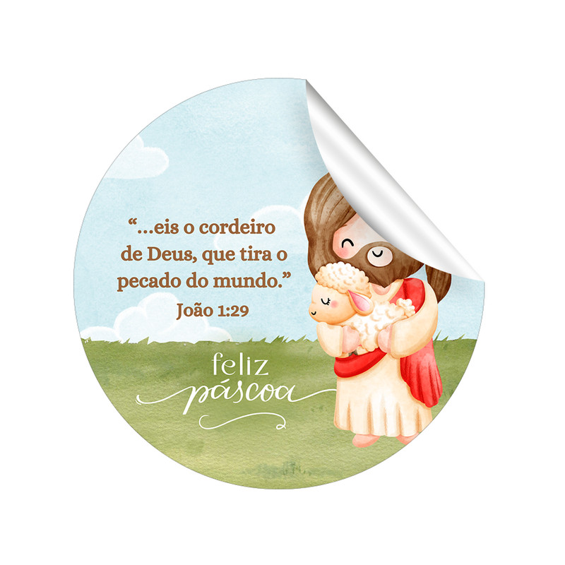 Cartela c/40 adesivos frase de páscoa Jesus Cristo infantil em Oferta na Shopee