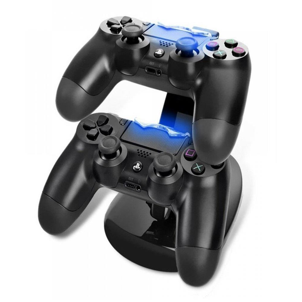 Dock Station Duplo Para Controle Ps4 Base Carregadora De Mesa