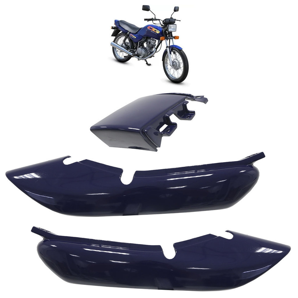 Kit Rabeta Cg 125 Titan 1994 1995 1996 1997 1998 1999 Azul 3 Peças