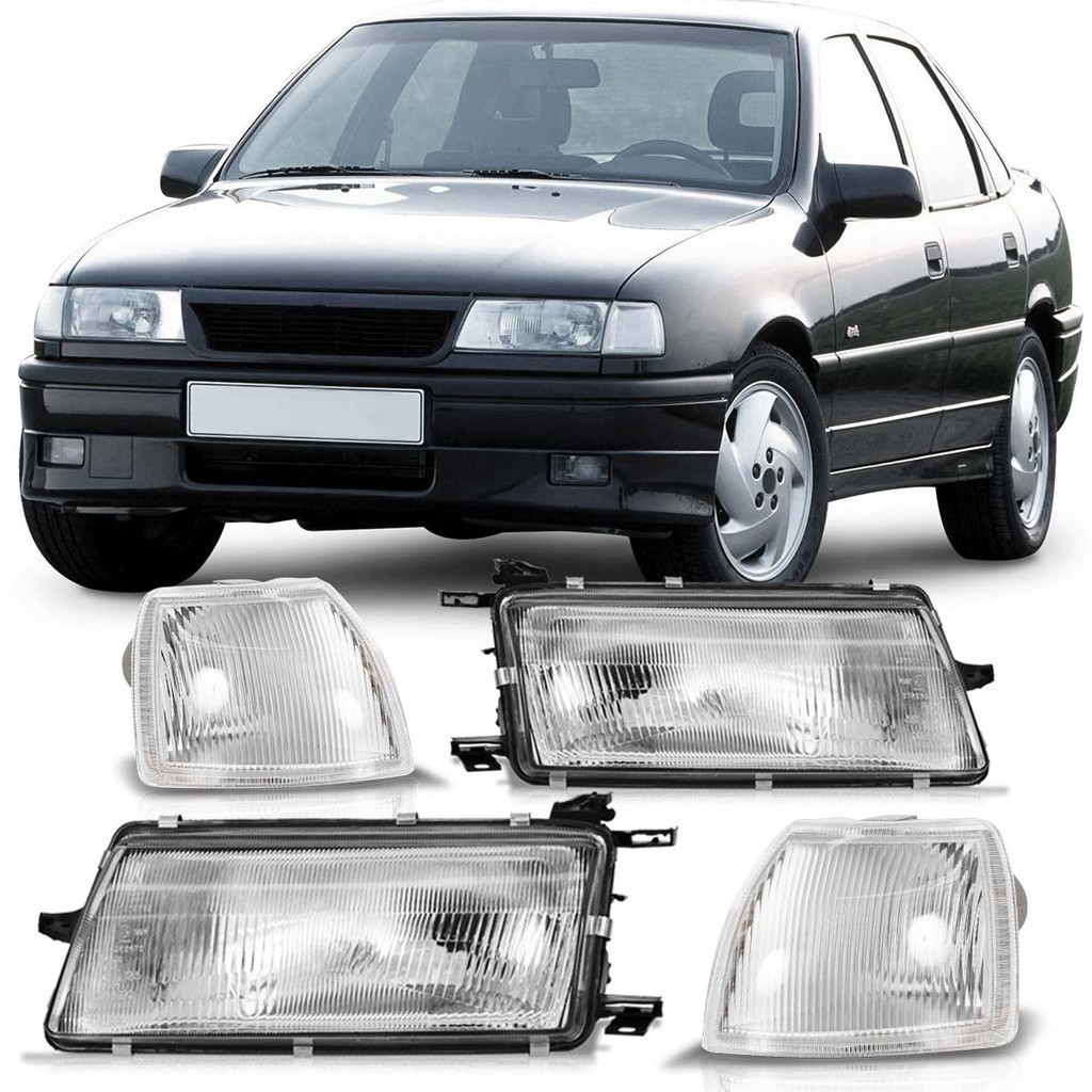 Kit Par Farol Dianteiro Vectra 1993 1994 1995 1996 Máscara Cromada + Par Lanterna Dianteira Pisca Seta em Oferta na Shopee