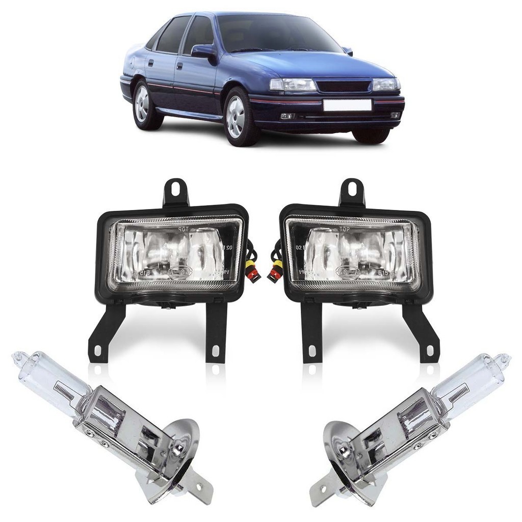 Kit Par Lâmpada H3 Vectra 1992 1993 1994 1995 +  Par Farol Milha Auxiliar - Spare Parts and Accessories for Vehicles