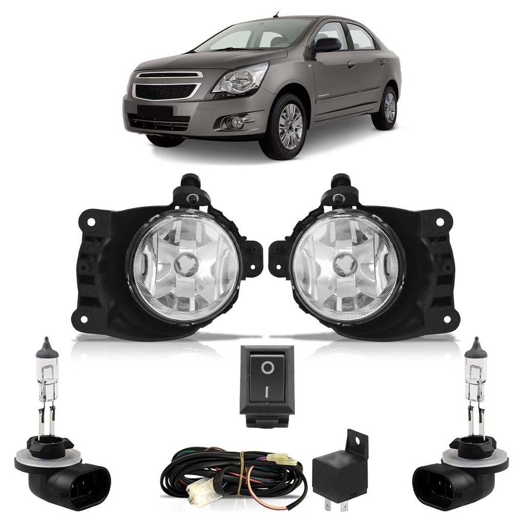 Kit Farol Milha Auxiliar Completo + Par Lâmpada H27 Cobalt 2012 2013 2014 2015 em Oferta na Shopee