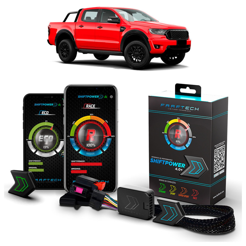 Modulo Pedal Acelerador Shiftpower Bluetooth Ranger em Oferta na Shopee