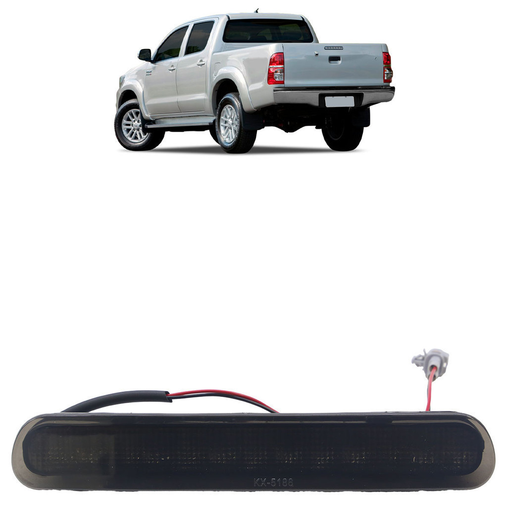 Lanterna Luz De Freio Hilux 2005 2006 2007 2008 2009 2010 2011 2012 2013 2014 2015 Fumê - Spare Parts and Accessories for Vehicles