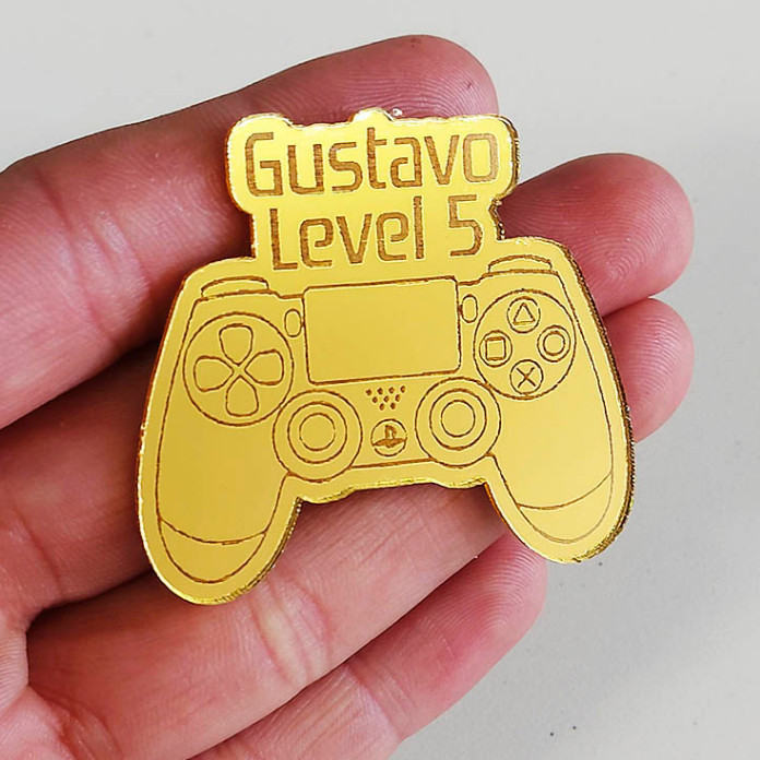 aplique acrilico espelhado festa controle video game games TOP-PERS.