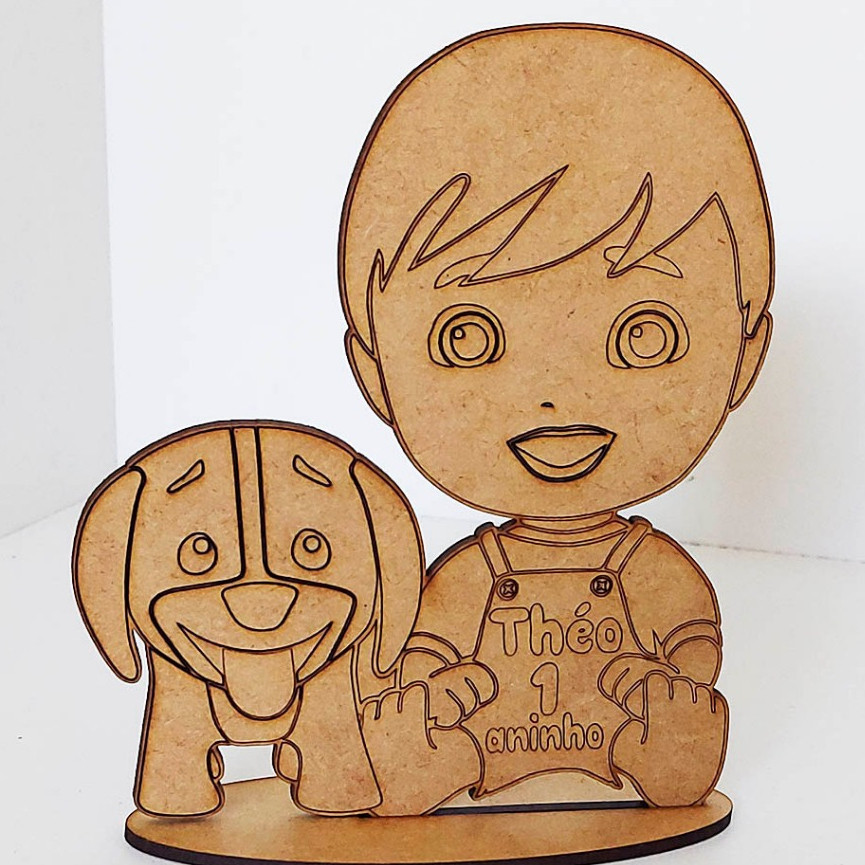 Kit 10 - 20 ou 30 Centro de mesa Bento e Toto mdf 15cm  MDF-CRU