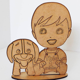 Kit 10 - 20 ou 30 Centro de mesa Bento e Toto mdf 15cm  MDF-CRU GR4