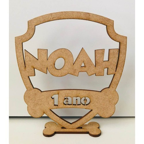 Kit 10 - 20 ou 30 Centro de mesa patrulha canina mdf-MDF-CRU