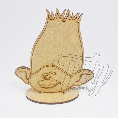 Kit 10 - 20 ou 30 Centro De Mesa Trolls Tronco Mdf Cru Troll MDF-CRU