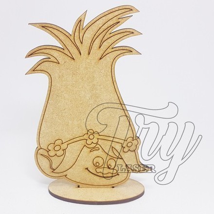 KIT 10 - 20 ou 30  Centro De Mesa Troll Poppy Mdf Cru Trolls MDF-CRU