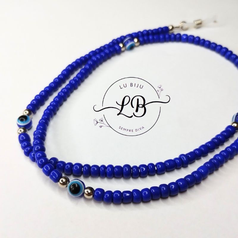 Cordinha de Óculos Olho Grego / Cordão de Óculos / Salva Óculos / Corrente de Óculos