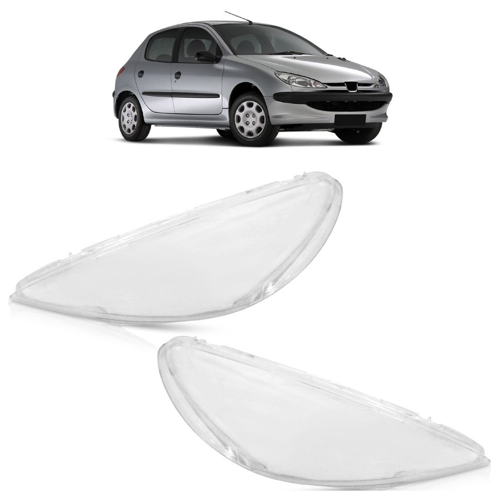 Par Lente Farol Dianteiro 206 1999 2000 2001 2002 2003 2004 2005 2006 2007 2008 - Spare Parts and Accessories for Vehicles