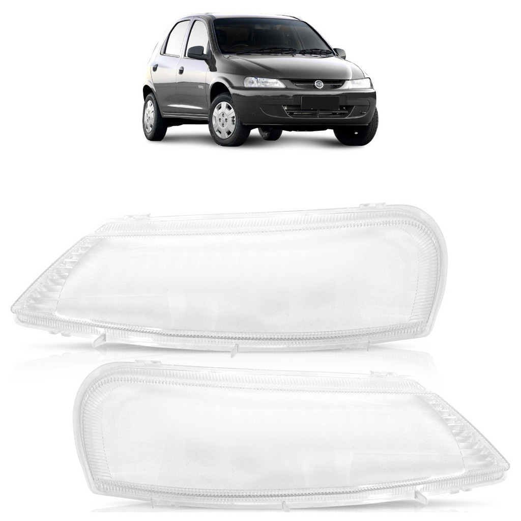 Par Lente Farol Dianteiro Celta 1999 2000 2001 2002 2003 A 2006 Transparente Lente Lisa Acrílico em Oferta na Shopee