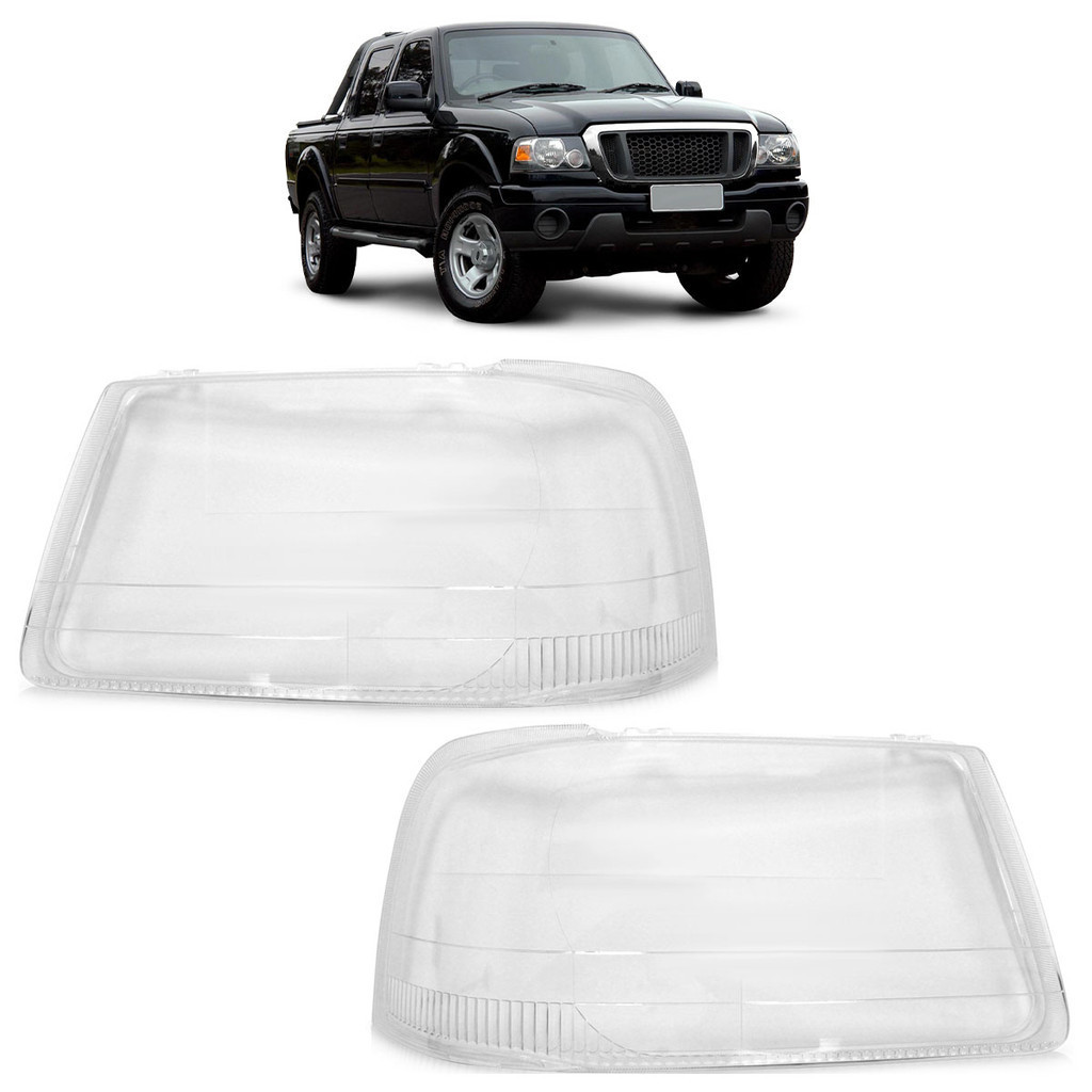 Par Lente Farol Dianteiro Ranger 2005 2006 2007 2008 2009 Transparente Lente Lisa Acrilico em Oferta na Shopee