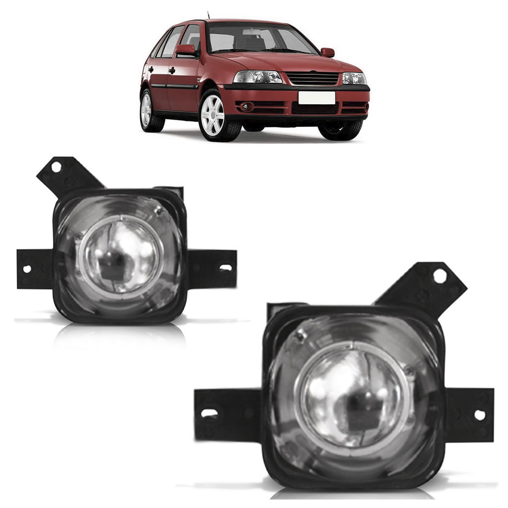 Par Farol Milha Auxiliar Gol 1999 2000 A 2005 Parati Saveiro G3 Fase 1 e Fase 2 Lente Lisa Vidro em Oferta na Shopee