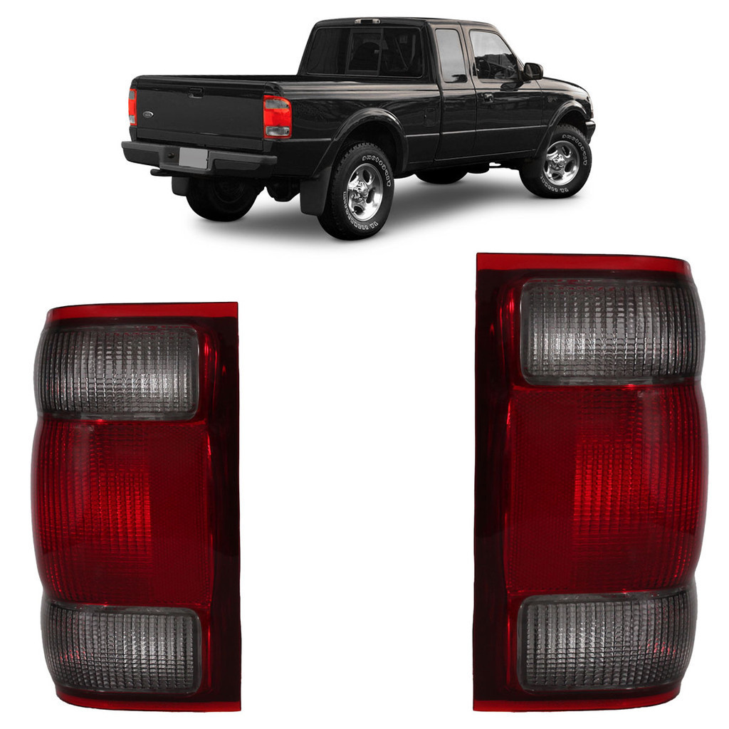 Par Lanterna Traseira Ranger 1998 1999 2000 2001 2002 2003 Bicolor Lente Estriada Acrilico em Oferta na Shopee